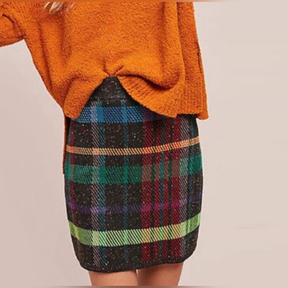 Vibrant Plaid Pencil Mini Skirt: Anthropologie - Cecilia Prado - Picture 2 of 11